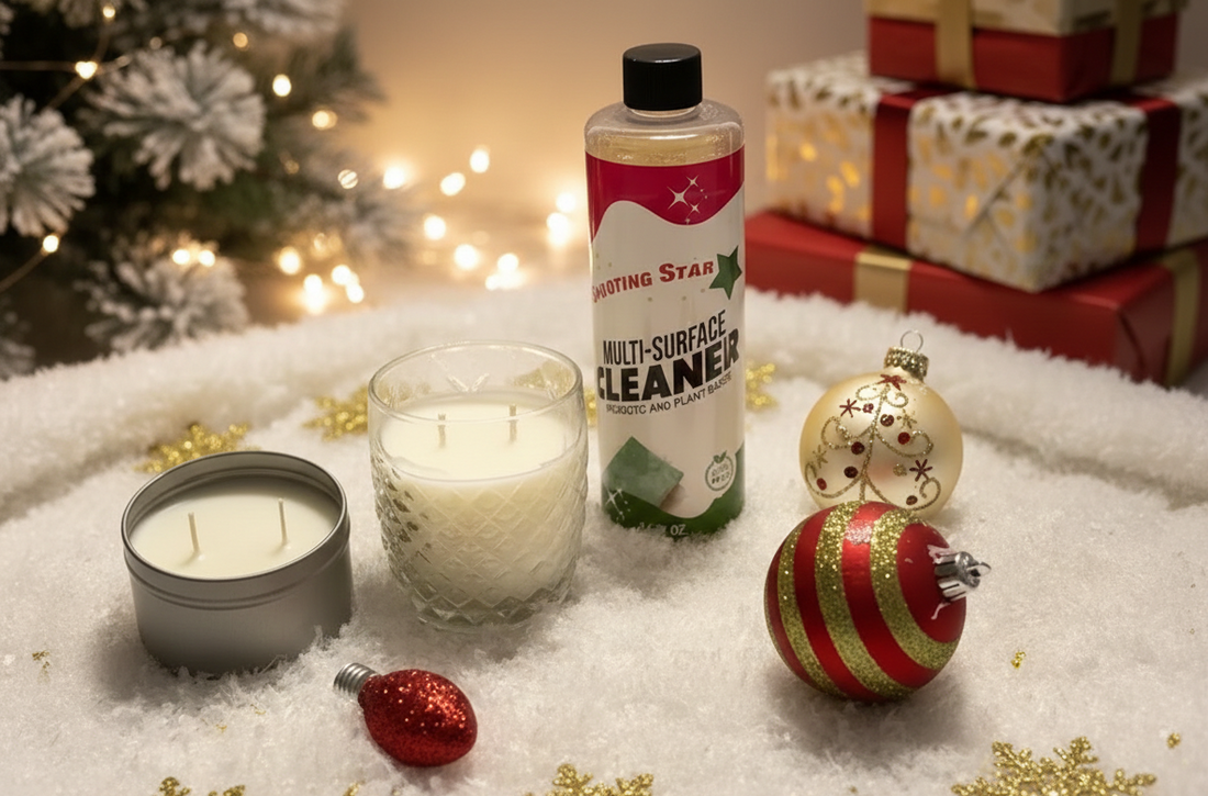 Valentine's Day home gifts including handcrafted candles and natural cleaning products