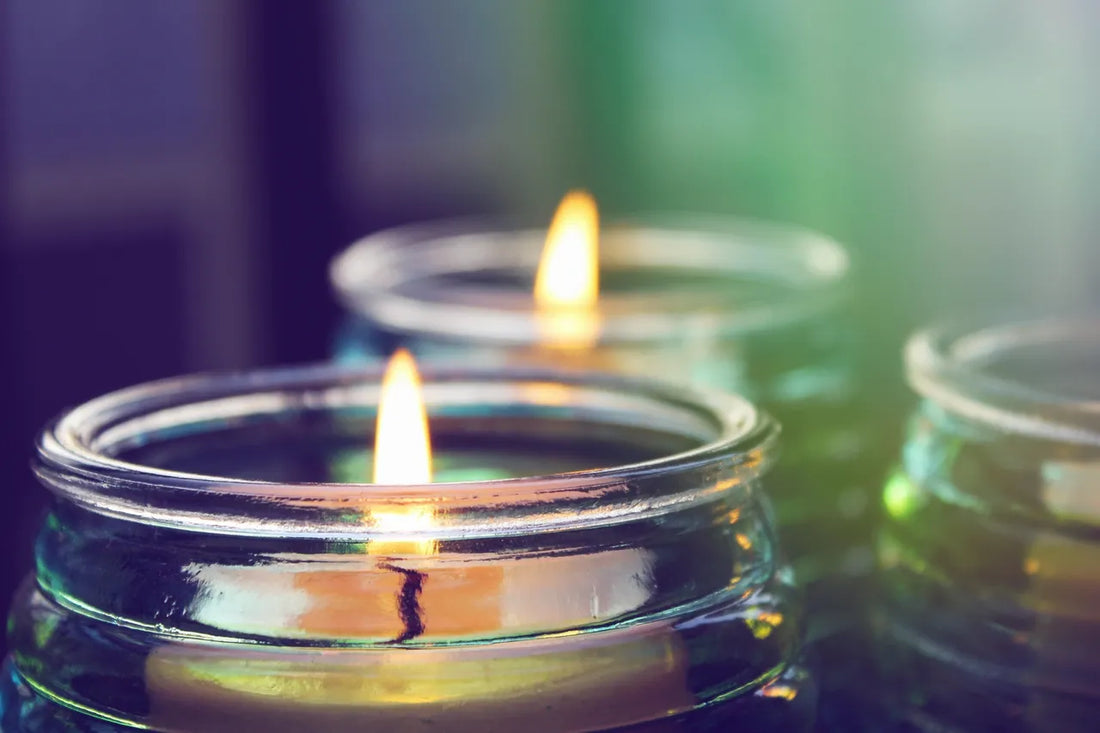 Handcrafted candles from Shooting Star Products in Jacksonville Florida creating a tranquil home atmosphere