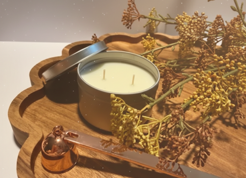 Blue Spruce 6 oz handcrafted soy candle with fresh evergreen fragrance by Shooting Star Products